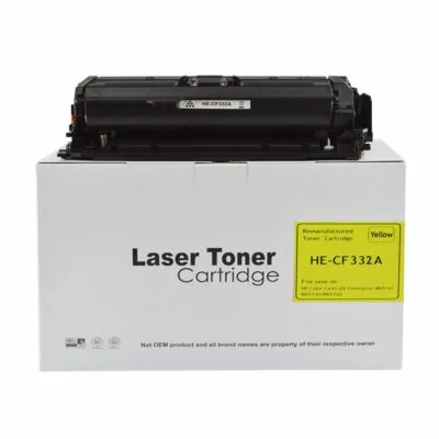 Remanufactured HP M651 CF332A Yellow Toner also for 654A